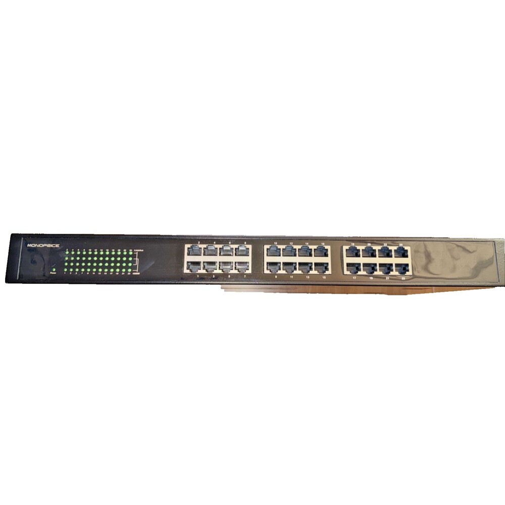 Monoprice 24-Port Unmanaged Gigabit Ethernet Switch 10/100/1000 Mbps - Pre-Owned